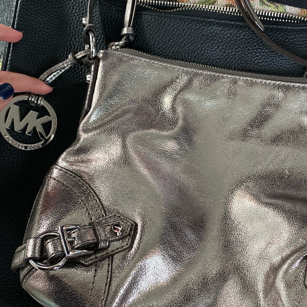 * SOLD * Michael kors cross body - metallic , new